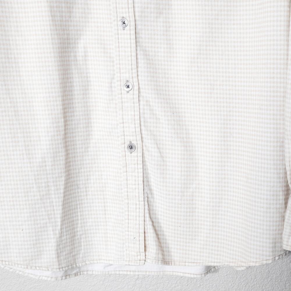 Woolrich Button Down Shirt Cotton Check British Tan Size L Minimalist Casual - Picture 6 of 12